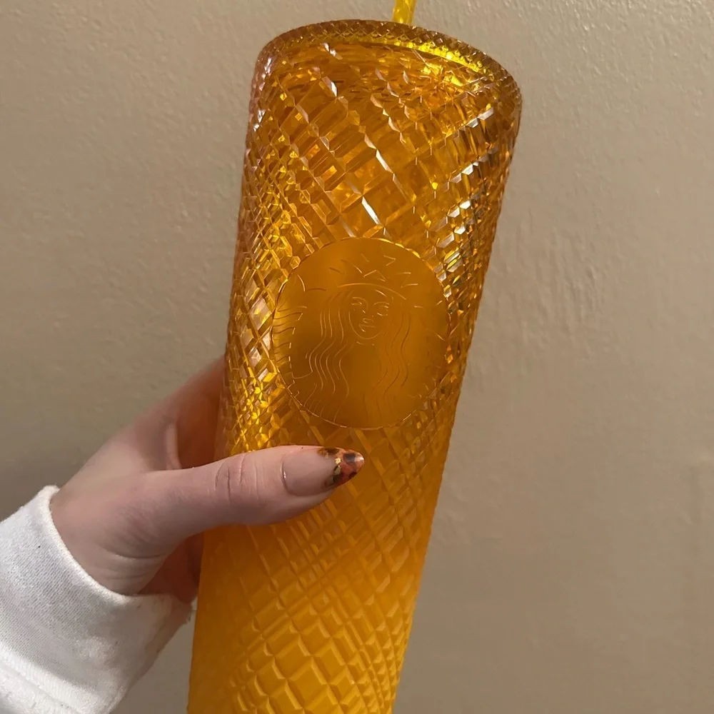 Starbucks Yellow Textured Tumbler